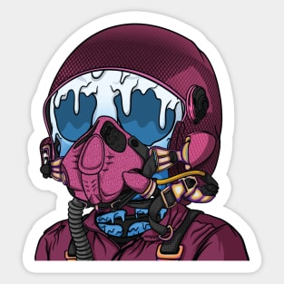 Retro Aviator - Tamarin Skull Sticker